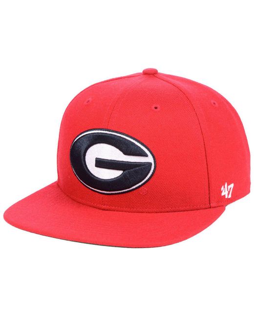 47 Brand Red Georgia Bulldogs Core Fitted Cap for men