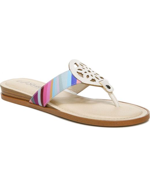 LifeStride Raegan Thong Sandals in White - Lyst