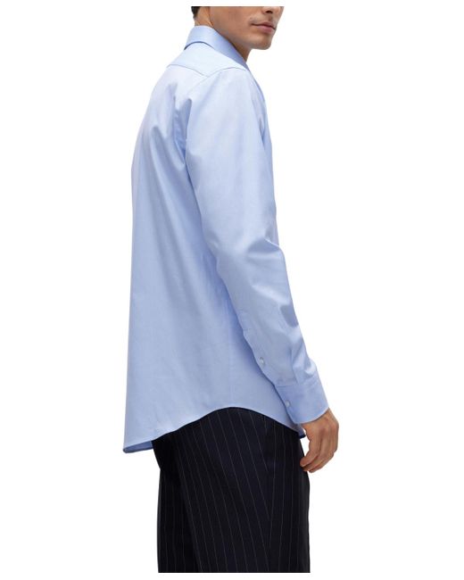 Boss Blue Boss By Stretch-cotton Twill Regular-fit Dress Shirt for men