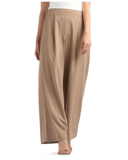 Bcx Brown Suiting Wide-leg Pull-on Pants