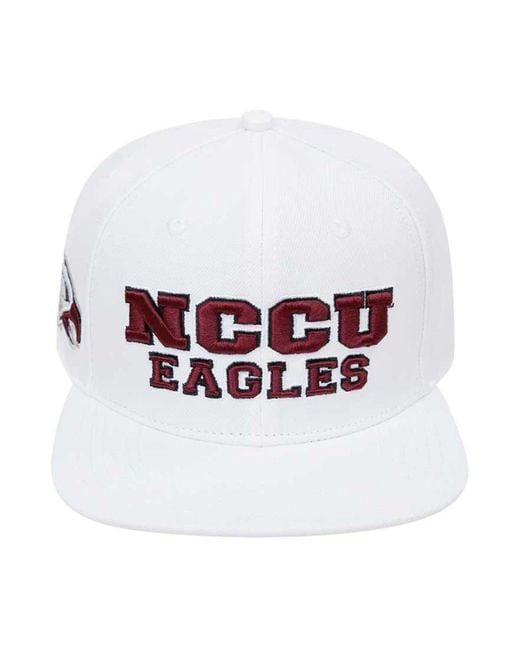 Pro Standard White North Carolina Central Eagles Evergreen Wool Snapback Hat  for Men