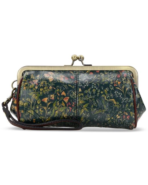 Patricia Nash Green Renna Small Leather Wristlet