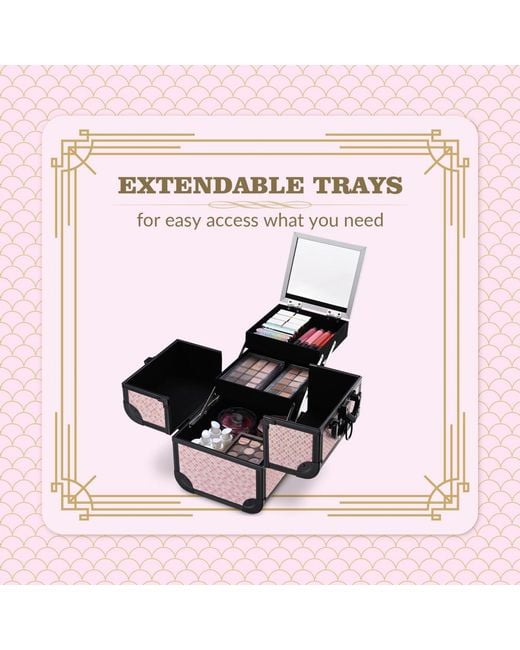 Byootique Pink Makeup Train Case