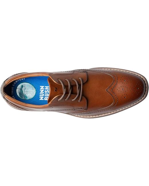 Nunn Bush Brown Centro Flex Wingtip Oxfords for men