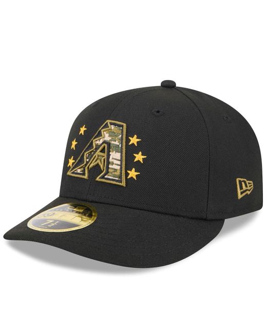 KTZ Black Arizona Diamondbacks 2024 Armed Forces Day Low Profile 59fifty Fitted Hat for men