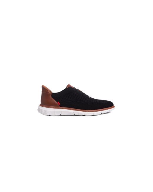 Marc Joseph New York Black Edison Street Hands-free Slip On Technology Lightweight Mesh Oxfords for men