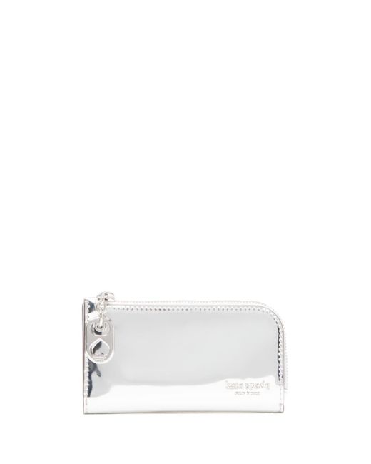 Kate Spade White Devin Patent Small Bifold Wallet