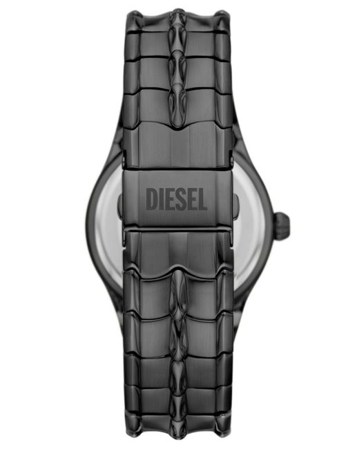 DIESEL Red Vert Three-hand Date Gunmetal Stainless Steel Watch for men