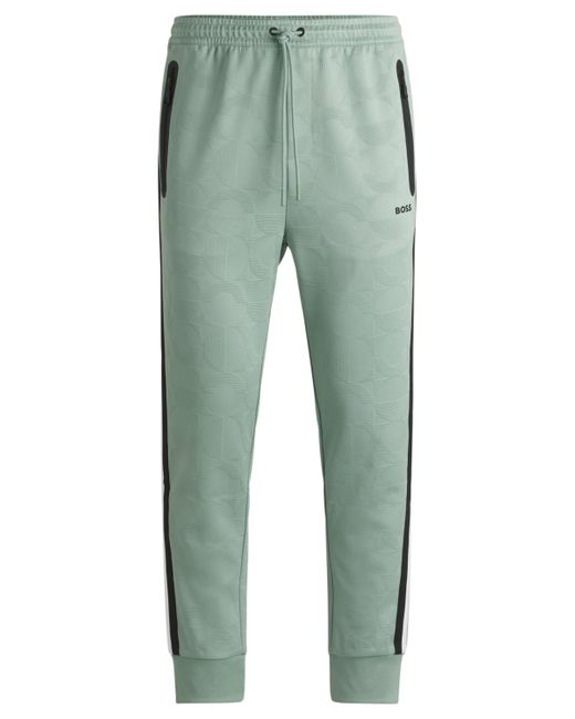 Boss Green Boss By Jacquard-woven Relaxed-fit Tracksuit Bottoms for men