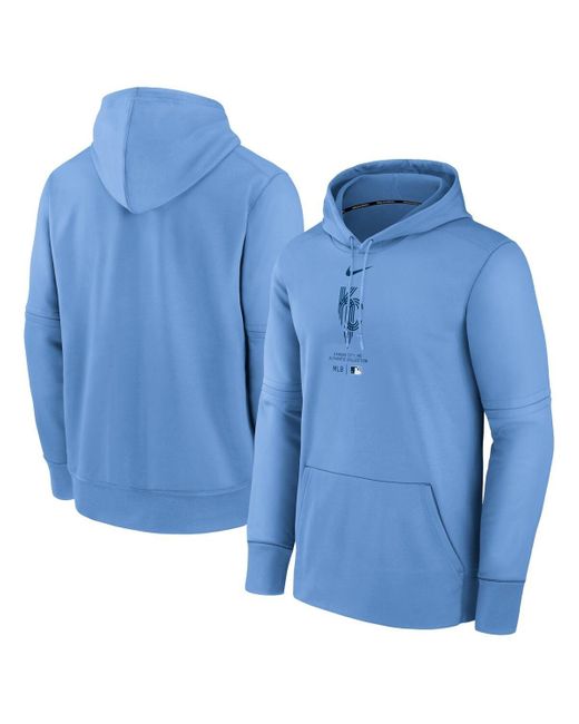 Nike Blue Kansas City Royals Authentic Collection City Connect Practice Performance Pullover Hoodie for men