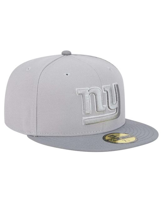 KTZ Gray/graphite New York Giants Iron Cloud 59fifty Fitted Hat for men