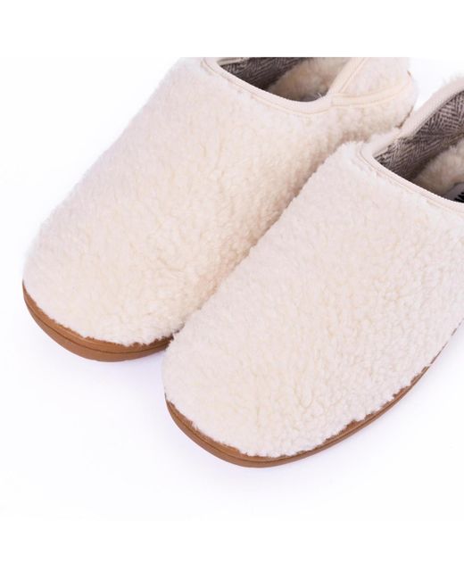 Minnetonka White Packaway Fabric Slipper Collabsible Heel