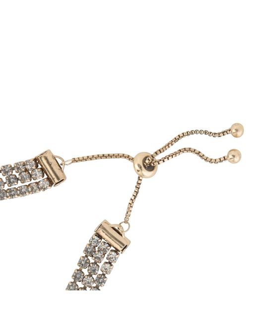BCBGeneration Metallic Adjustable Triple Row Crystal Bracelet