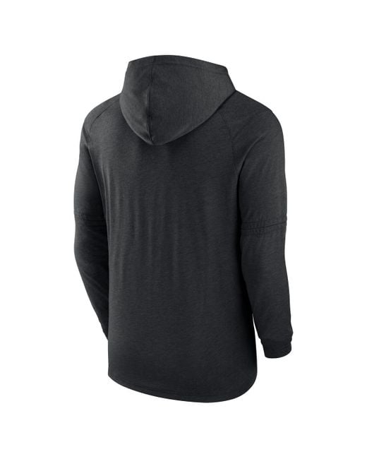 Nike Black Tampa Bay Rays Authentic Collection Tri-blend Performance Pullover Hoodie for men