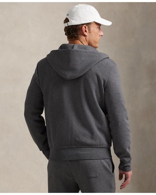 Polo Ralph Lauren Gray Double-knit Full-zip Hoodie for men