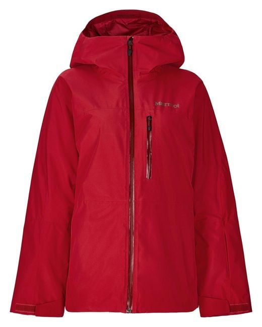 Marmot Red Helmet Compatible Hooded Jacket