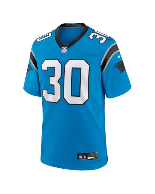 Nike Blue Chuba Hubbard Carolina Panthers Alternate Game Jersey for men