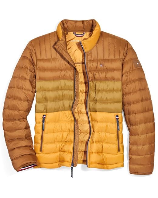 Tommy Hilfiger Orange Packable Quilted Puffer Jacket for men
