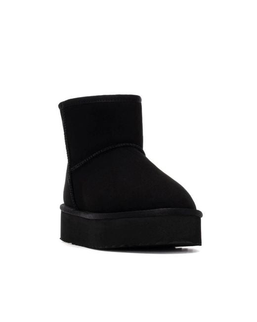 Xti Black Winter Suede Booties By