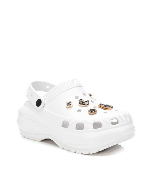 Xti White Slingback Rubber Clogs