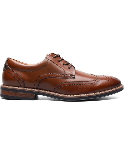 Nunn Bush Brown Centro Flex Wingtip Oxfords for men