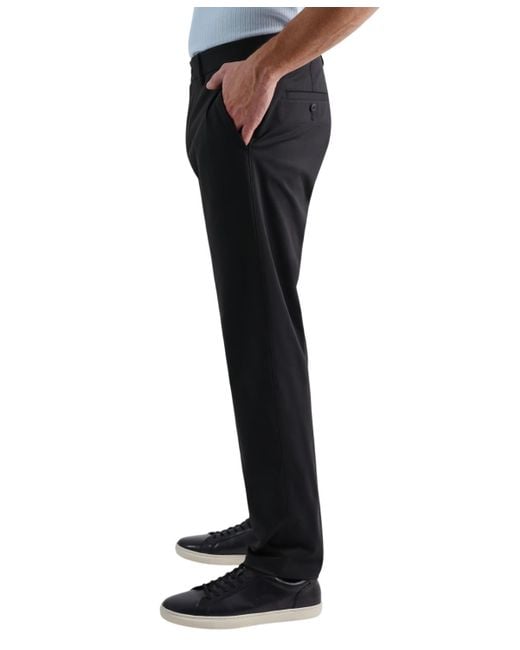 Haggar Blue Classic Fit Sport Travel Performance Dress Pants for men