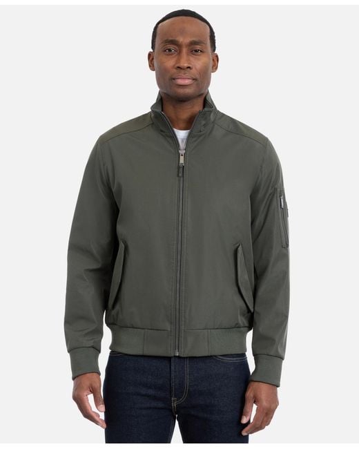 Calvin Klein Gray Ripstop Bomber Jacket for men