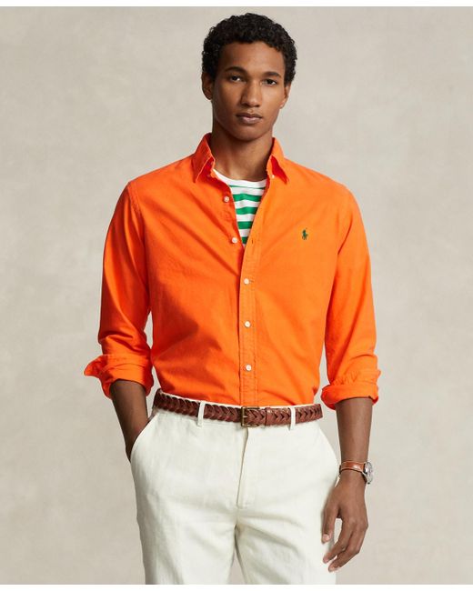 Polo Ralph Lauren Orange The Iconic Cotton Oxford Shirt for men