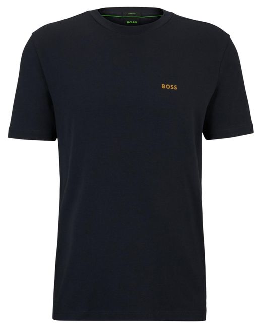 Boss Black Boss By Contrast Logo Regular-fit T-shirt for men