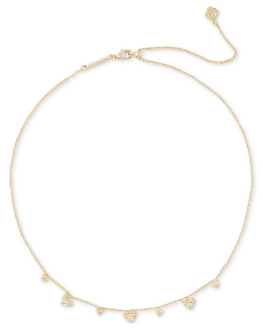 Kendra Scott Haven Heart Crystal Choker Necklace in White | Lyst