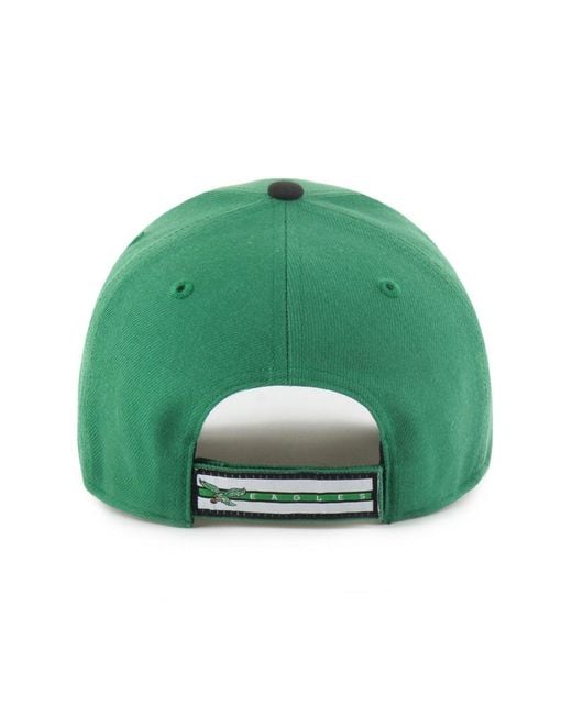 '47 Green Philadelphia Eagles Mvp Throwback Adjustable Wool-blend Baseball Hat for men
