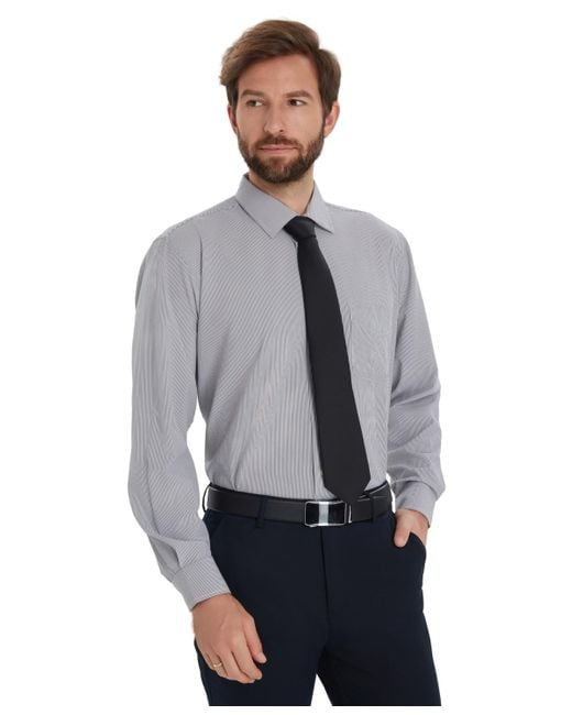 Club Room Gray Medium Gingham Dress Shirt for men