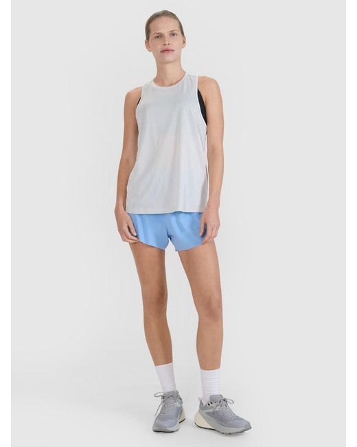 4F White Regular Quick-drying Running Top