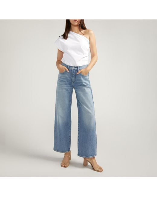 Silver Jeans Co. Blue The Slouchy Straight Mid Rise Jeans