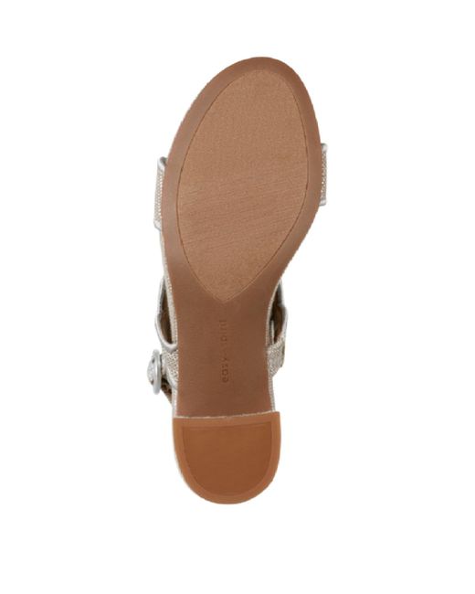 Easy Spirit Metallic Daana Block Heel Slingback Sandals
