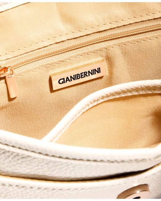 Giani Bernini Natural Pebble East West Small Flap Crossbody