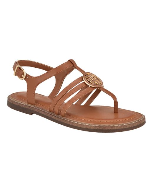 Tommy Hilfiger Brown Brailo Casual Flat Sandals