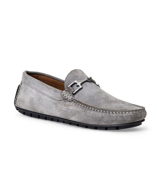 Bruno Magli Xander Moccasin Loafers in Gray for Men | Lyst