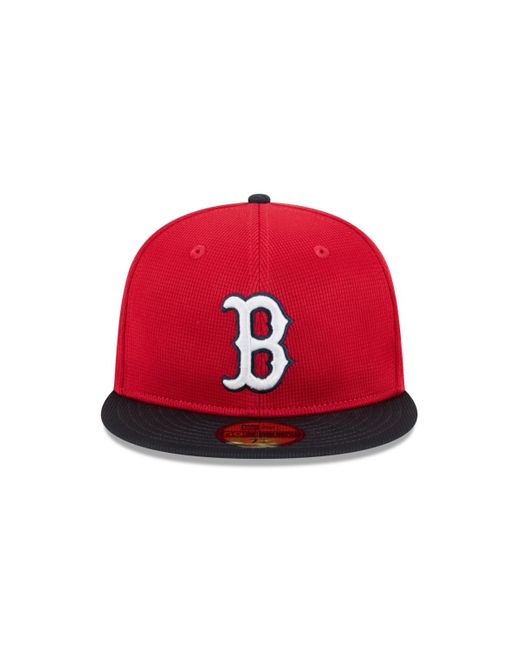 KTZ Red Boston Sox 2025 Spring Training 59fifty Fitted Hat for men