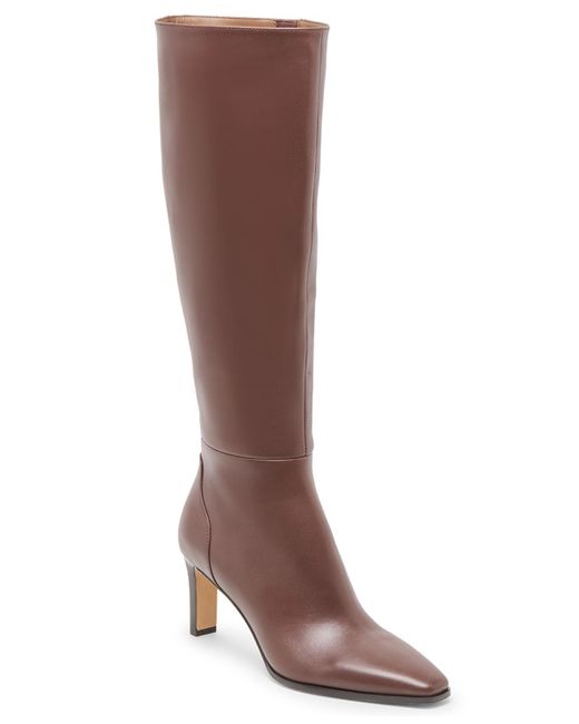 Dolce Vita Brown Emmi Pointed-toe Blade-heel Knee-high Tall Dress Boots