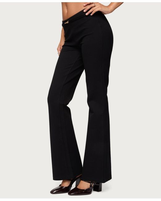 Edikted Black Metiza Flared Pants