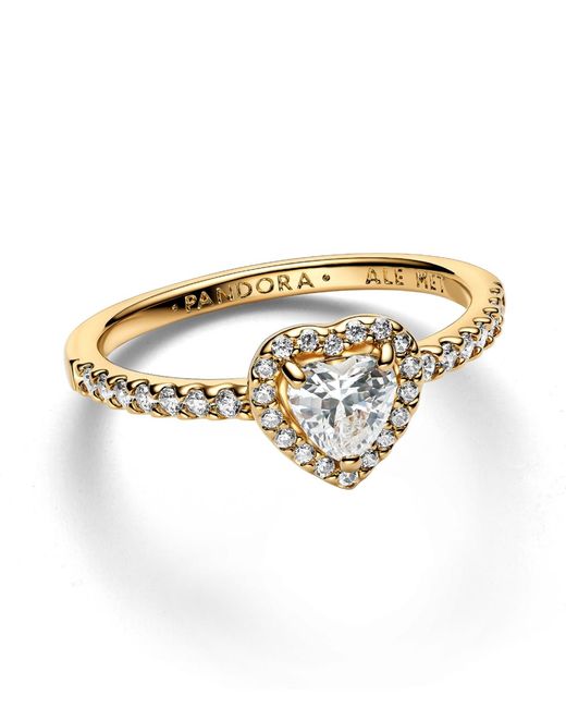 Pandora Metallic Plated Elevated Heart Ring