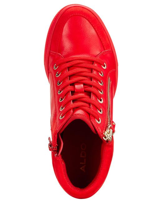 Red wedge deals sneakers aldo