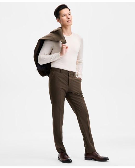 BOSS Hugo By Modern-fit Solid Suit Pants in Brown for Men | Lyst BOSS Hugo By Modern-fit Solid Suit Pants in Brown for Men | Lyst