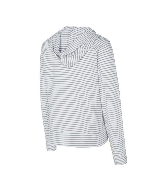 Concepts Sport White/gray Nebraska Huskers French Terry Striped V-neck Pullover Hoodie for men