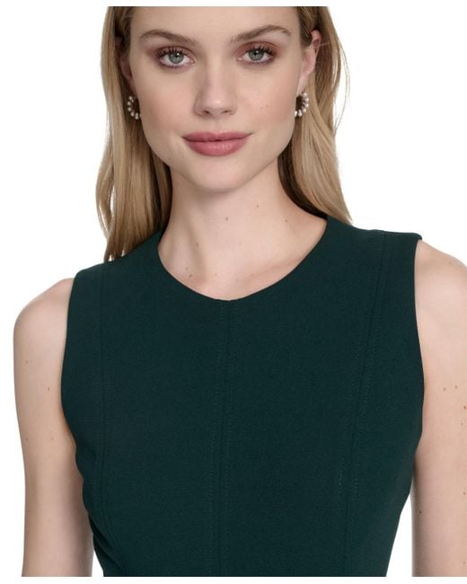 Calvin Klein Green Sleeveless Midi A-line Dress