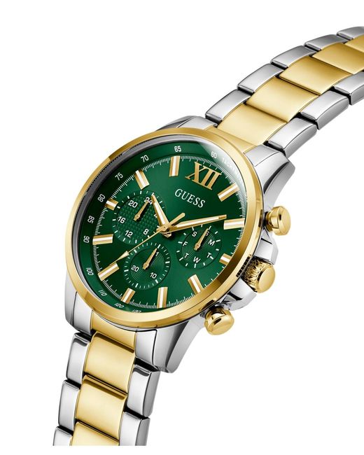 Guess Green Multi-function Stainless Steel Watch for men