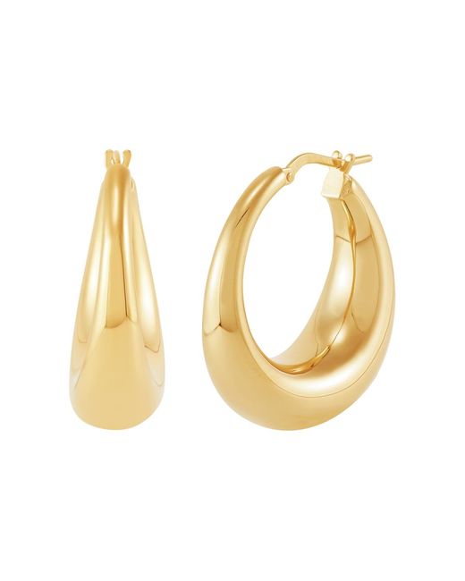 Italian Gold Metallic Macy's Electroform Hoop Earrings