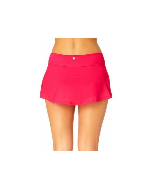 Coppersuit Red Solid Hidden Short Active Skirt