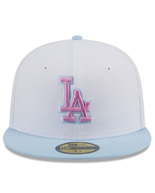 KTZ Blue Los Angeles Dodgers Spring Color Basic Two-tone 59fifty Fitted Hat for men